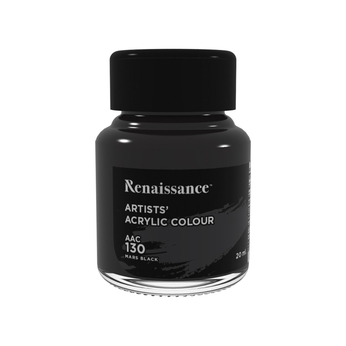 สีอะคริลิค Masterart Renaissance 20 ml. (สี  Mars Black ) #130