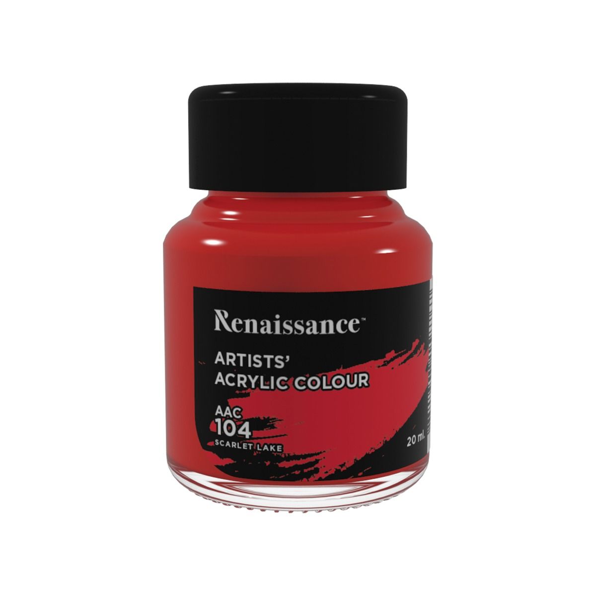 สีอะคริลิค Masterart Renaissance 20 ml. (สี  Scarlet  Lake ) #104