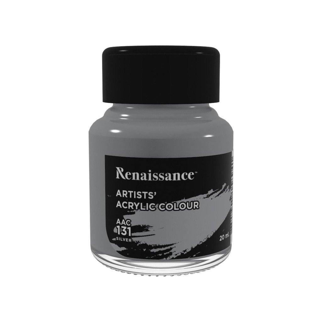 สีอะคริลิค Masterart Renaissance 20 ml. (สี Silver) #131