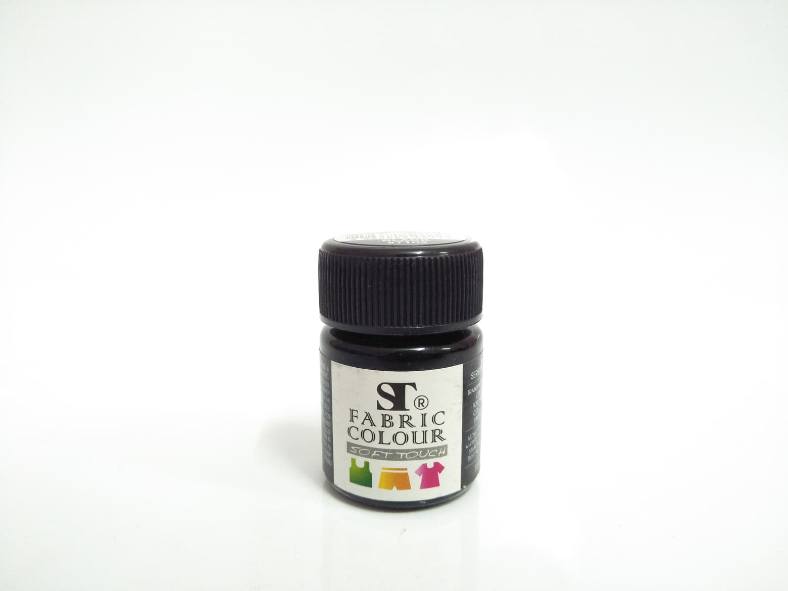 สีเพ้นท์ผ้า(Fabric Colour) ST ขนาด 15ml. สี BLACK 7102