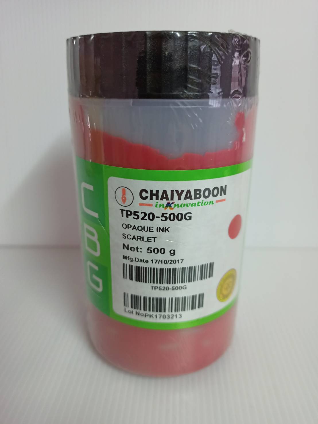 สีสกรีน TP520-500G - OPAQUE INK BRIGHT SCARLET สีแดง
